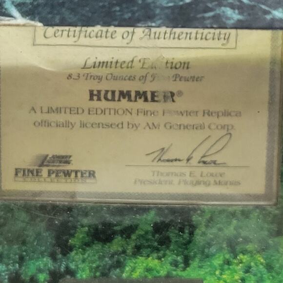 Johnny Lightning 1/64 Fine Pewter Hummer 1999 8.3 Oz pewter - Picture 4 of 9